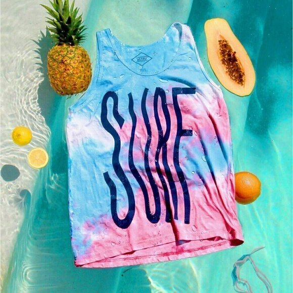 Altru Men's Cotton Tie Dye Sleeveless Surf Tank Shirt L XL - Picture 9 of 16